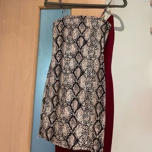 garage snakeskin mini dress